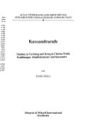 Kassandrarufe Studien zu Vorkrieg und Krieg in Christa Wolfs Erzählungen Kindheitsmuster und Kassandra; Sybille Didon; 1992