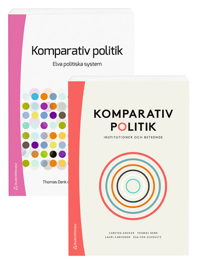 Komparativ politik - paket; Carsten Anckar, Thomas Denk, Lauri Karvonen, Åsa von Schoultz, Ali Abdelzadeh, Idris Ahmedi, Jan Joel Andersson, Staffan Andersson, Kimmo Elo, Carina Gunnarson, Johan Lagerkvist, Martin Nilsson, Anders Sjögren, Per Strand, Carolina Vendil Pallin, Sten Widmalm; 2024