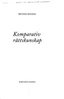 Komparativ rättskunskap; Michael Bogdan; 1993