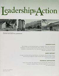 Leadership in Action, Volume 24, No. 2, 2004,; Margareta Bäck-Wiklund; 2004