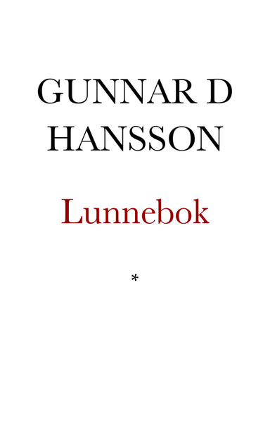 Lunnebok; Gunnar D. Hansson; 1991