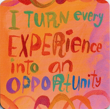 Magnet, I Turn Every Experience (3-1/4" X 3-1/4"); Louise Hay; 2005