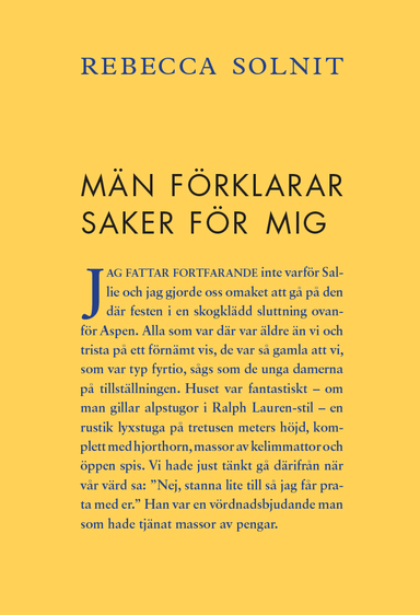 Män förklarar saker för mig; Rebecca Solnit; 2015