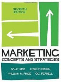 Marketing: Concepts and Strategies; Sally Dibb, Dr Lyndon Simkin, William M Pride, O C Ferrell; 2016