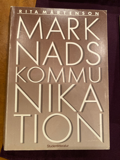 Marknadskommunikation; Rita Mårtenson; 1984