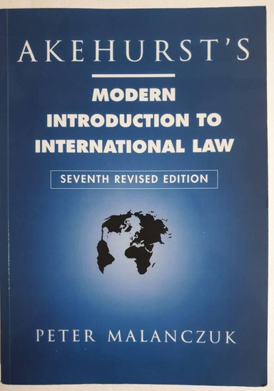 Modern Introduction to International Law; Michael Akehurst; 1997