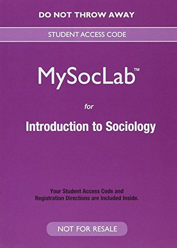 NEW MyLab Sociology for Introduction to Sociology -- Valuepack Access Card; Pearson Education, Inc.; 2015