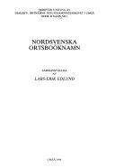 Nordsvenska ortsboöknamn; Lars-Erik Edlund; 1984