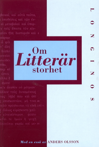 Om litterär storhet; Dionysius Cassius Longinus; 2001