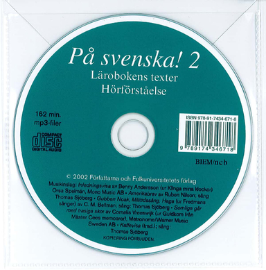 På svenska! 2 mp3 lärobok & hörförståelse; Ulla Göransson, Annika Helander, Mai Parada; 2002