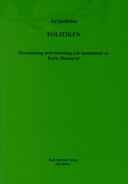 PolitikenVolym 4 av Klassiker (Åström), ISSN 1104-3180; Aristoteles; 2003