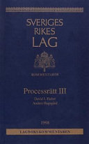 Processrätt III : Kommentarer; David I. Fisher; 1998