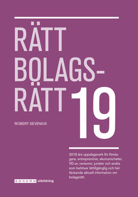 Rätt Bolagsrätt 2019; Robert Sevenius; 2019