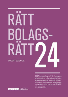 Rätt Bolagsrätt 2024; Robert Sevenius; 2024