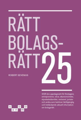 Rätt Bolagsrätt 2025; Robert Sevenius; 2025