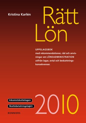 Rätt Lön 2010; Kristina Karlén; 2010