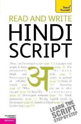 Read and write Hindi script: Teach Yourself; Dr Dr Rupert Snell; 2010