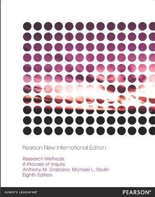 Research Methods: A Process of Inquiry; Anthony M Graziano; 2014