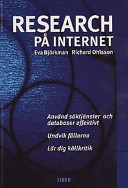 Research på internet; Eva Björkman (fil. mag.), Richard Ohlsson; 2000