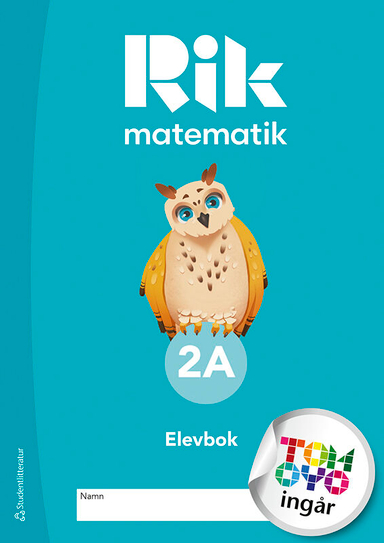 Rik matematik 2A Elevpaket - Tryckt bok + Digital elevlicens 12 mån; Andreas Ryve, Manuel Tenser, Patrik Gustafsson, Hillevi Gavel, Fredrik Blomqvist, Jannika Lindvall; 2024