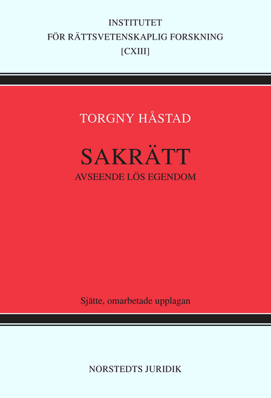 Sakrätt avseende lös egendom; Torgny Håstad; 1996