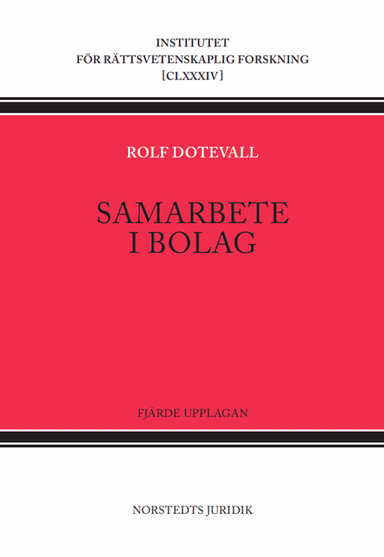 Samarbete i bolag : om personbolag; Rolf Dotevall; 2025