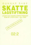 Skattelagstiftning; Gunnar Rabe; 2002