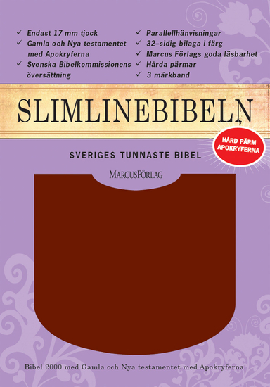 Slimline Bibeln röd cabraskinn med apokryferna; Svenska Bibelkommissionen; 2007