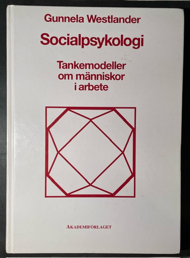 Socialpsykologi; Gunnela Westlander; 1993