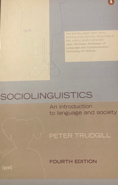 Sociolinguistics. An introduktion to language and society; Peter Trudgill; 2000