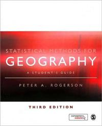 Statistical Methods for Geography; Rogerson Peter A.; 2010