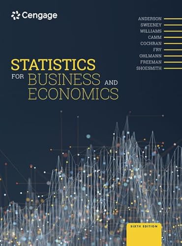 Statistics for business and economics; Anderson; 2024