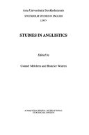 Studies in anglistics; Gunnel Melchers, Beatrice Warren; 1995