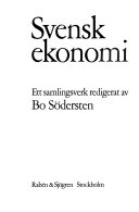 Svensk ekonomi: ett samlingsverk; Bo Södersten; 1982