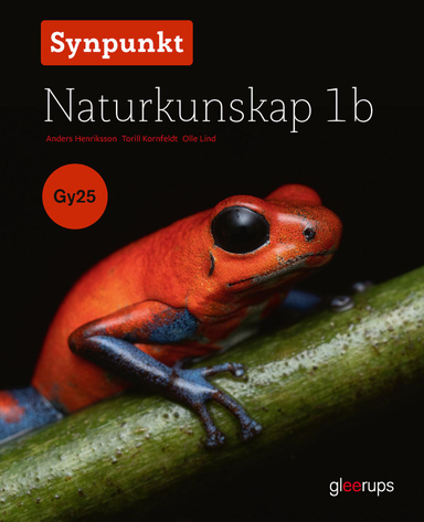 Synpunkt Naturkunskap 1b, bok, Gy25; Anders Henriksson, Torill Kornfeldt, Olle Lind; 2024