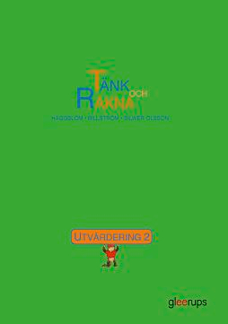 Tänk och räkna 2 Utvärdering; Marianne Billström, Lisen Häggblom, Lisbet Silwer Olsson; 2006