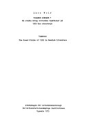 Tigande diktare? : en studie kring litterära reaktioner på 1909 års storstrejk = The great strike of 1909 in Swedish literature; Lars Wolf; 1975