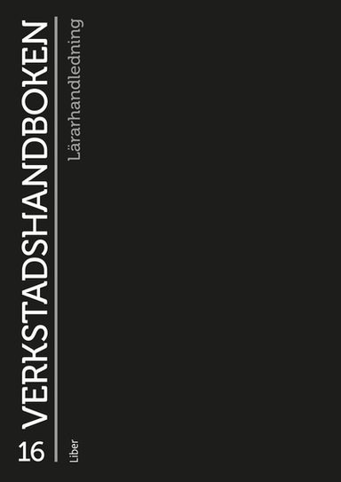 Verkstadshandboken lärarhandledning (nedladdningsbar); Bo Karlsson, Nils-Olof Eriksson; 2024