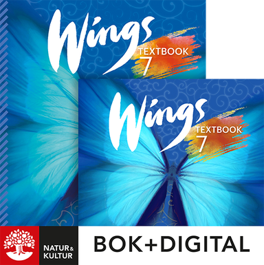 Wings 7 Textbook Paket Bok+Digital; Kevin Frato, Anna Cederwall, Susanna Rinnesjö, Mary Glover, Richard Glover, Bo Hedberg, Per Malmberg; 2024