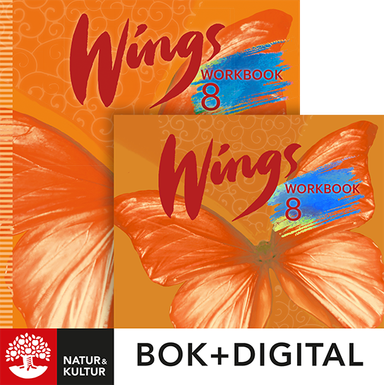 Wings 8 Workbook Paket Bok+Digital; Kevin Frato, Anna Cederwall, Susanna Rinnesjö, Gail Davison Blad, Mary Glover, Richard Glover, Bo Hedberg, Per Malmberg; 2024