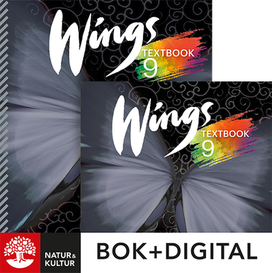 Wings 9 Textbook Paket Bok+Digital; Kevin Frato, Anna Cederwall, Susanna Rinnesjö, Mary Glover, Richard Glover, Bo Hedberg, Per Malmberg; 2024