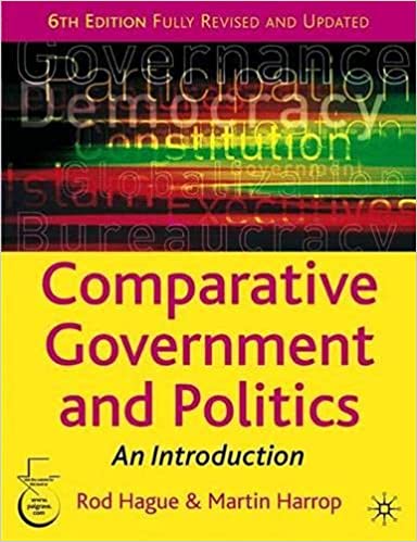 Comparative Government and Politics: SEE NEXT ISBN: 1403967660; Rod Hague, Martin Harrop; 2004