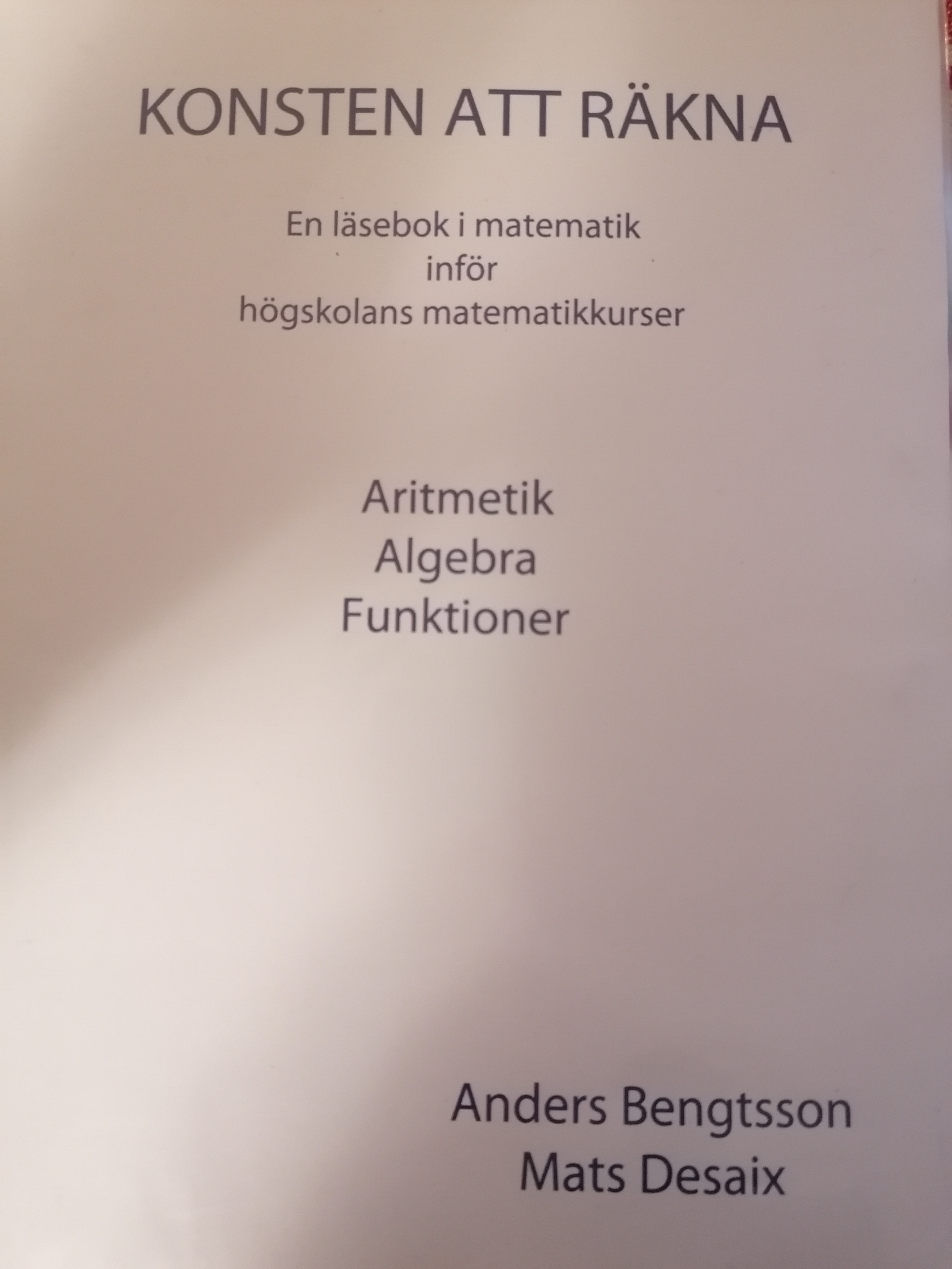Konsten att räkna; Bengtsson Desai; 2015